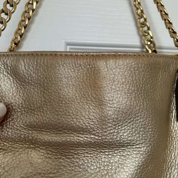 Michael Kors Gold Jet Set Chain messenger crossbody shoulder satchel - Picture 10 of 15